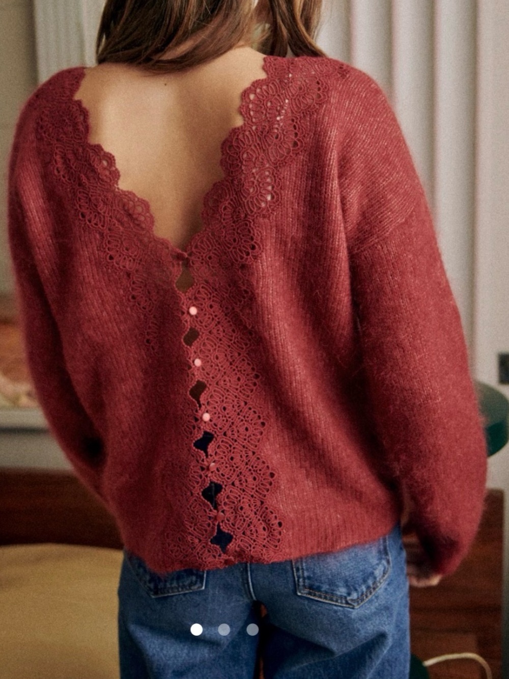 Sezane Astride jumper in Rosewood